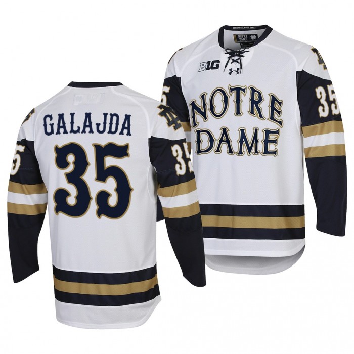 Notre Dame Fighting Irish Matt Galajda College Hockey White #35 Home Jersey 2022