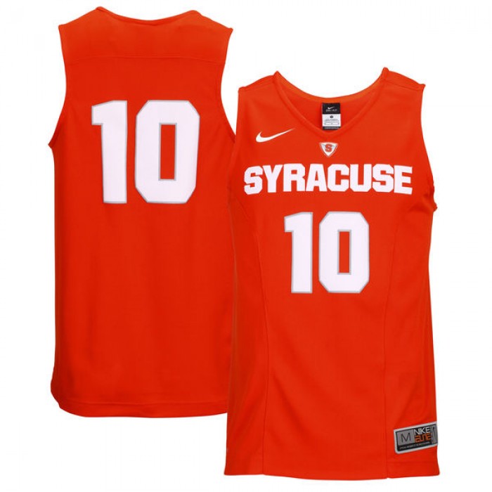 Syracuse Orange #10 Orange Basketball For Men Jersey