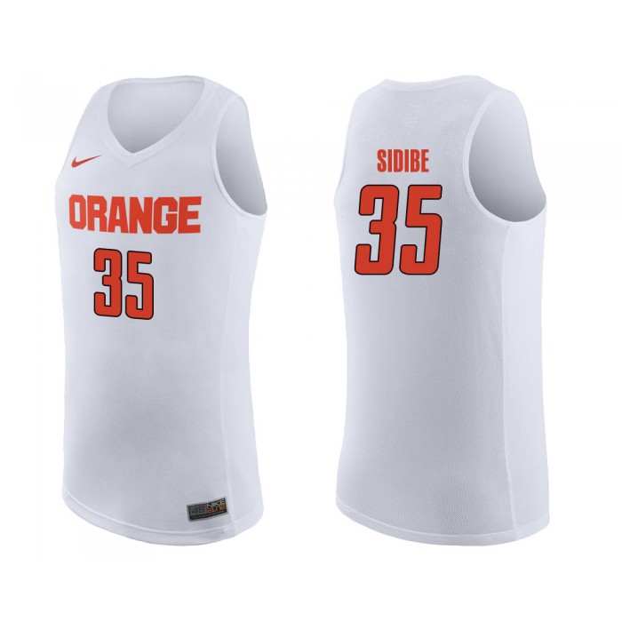 Bourama Sidibe White College Basketball Syracuse Orange Jersey