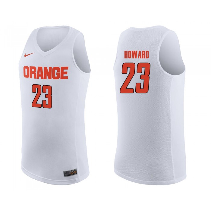 Frank Howard White College Basketball Syracuse Orange Jersey