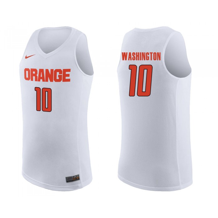 Howard Washington White College Basketball Syracuse Orange Jersey