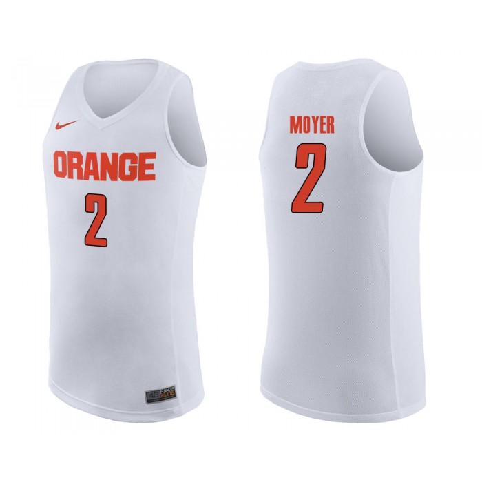 Matthew Moyer White College Basketball Syracuse Orange Jersey