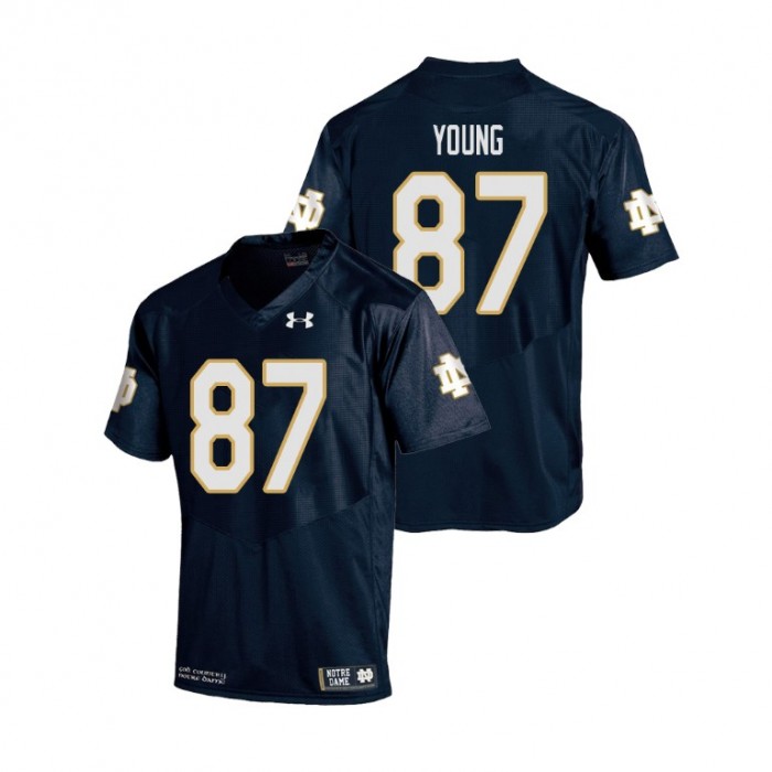 Michael Young Youth Notre Dame Fighting Irish Navy College Football Replica Jersey