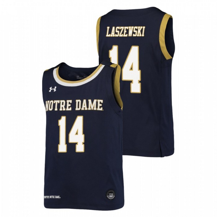 Notre Dame Fighting Irish Nate Laszewski Jersey College Basketball Navy Replica Youth