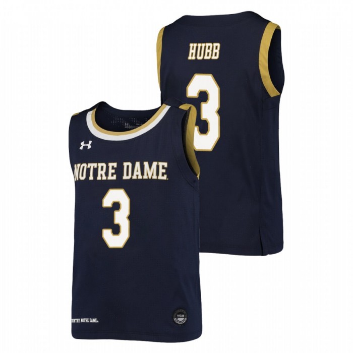 Notre Dame Fighting Irish Prentiss Hubb Jersey College Basketball Navy Replica Youth