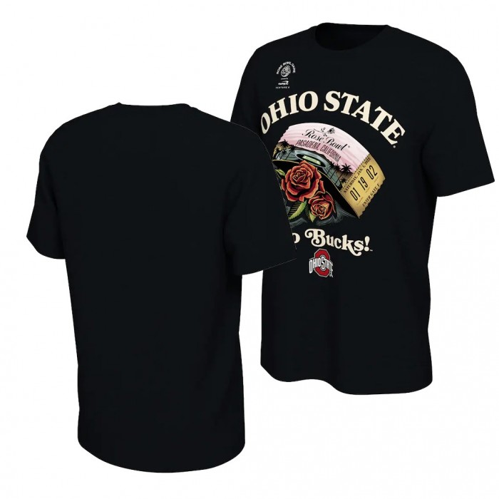 Ohio State Buckeyes Black 2022 Rose Bowl Mantra T-Shirt Men
