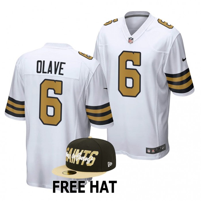 Chris Olave New Orleans Saints 2022 NFL Draft White Men Alternate Jersey Ohio State Buckeyes