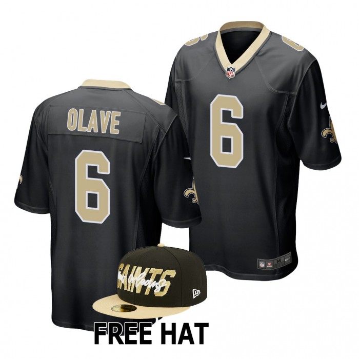 Chris Olave New Orleans Saints 2022 NFL Draft Black Men Game Jersey Ohio State Buckeyes