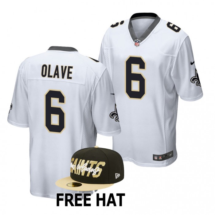 Chris Olave New Orleans Saints 2022 NFL Draft White Men Game Jersey Ohio State Buckeyes