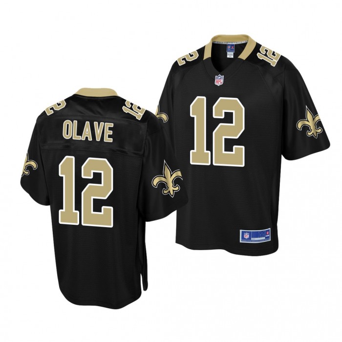 2022 NFL Draft Chris Olave Jersey New Orleans Saints Black Game