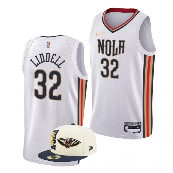 Ohio State Buckeyes E.J. Liddell 2022 NBA Draft New Orleans Pelicans White City Edition Jersey