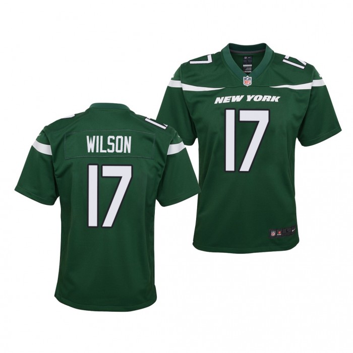 Garrett Wilson #17 New York Jets 2022 NFL Draft Green Youth Game Jersey Ohio State Buckeyes