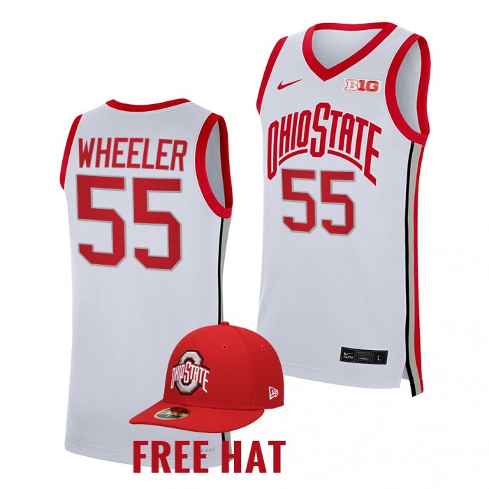 Jamari Wheeler Jersey Ohio State Buckeyes 2021-22 College Basketball Free Hat Jersey-Wheeler