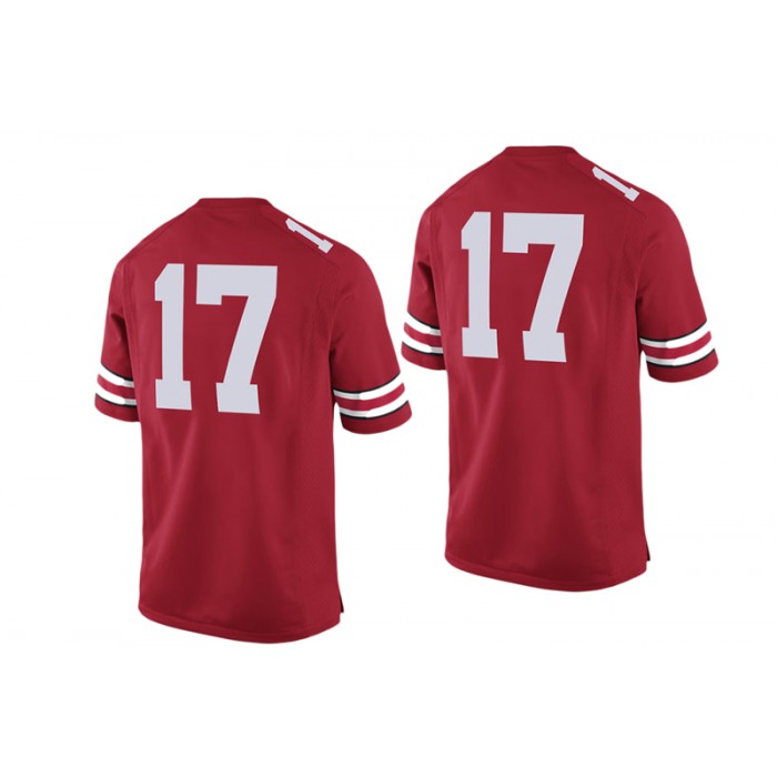 #17 Male Ohio State Buckeyes Scarlet College Football Game Performance Jersey