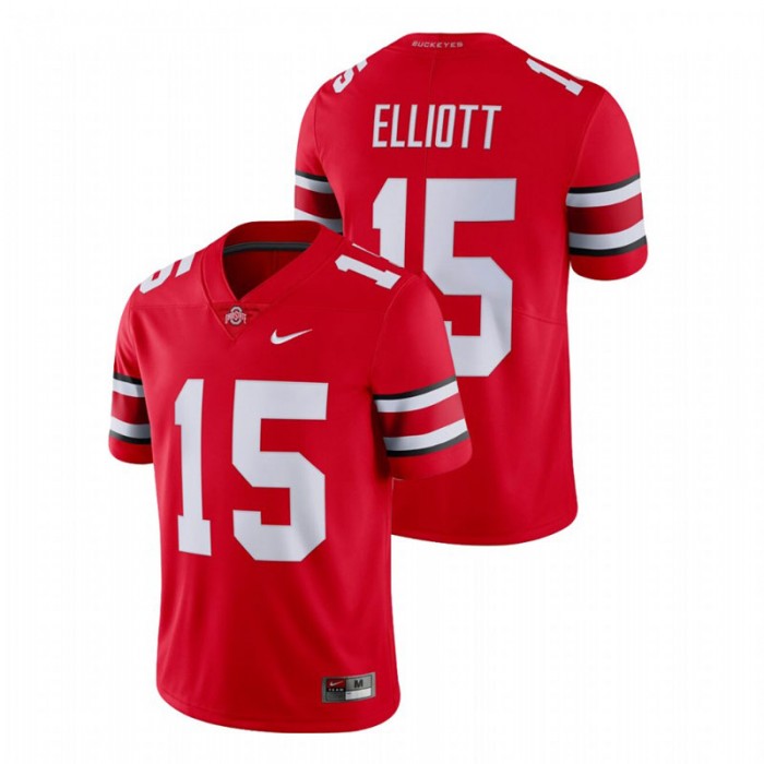Ezekiel Elliott For Men Ohio State Buckeyes Scarlet Limited Name & Number Jersey
