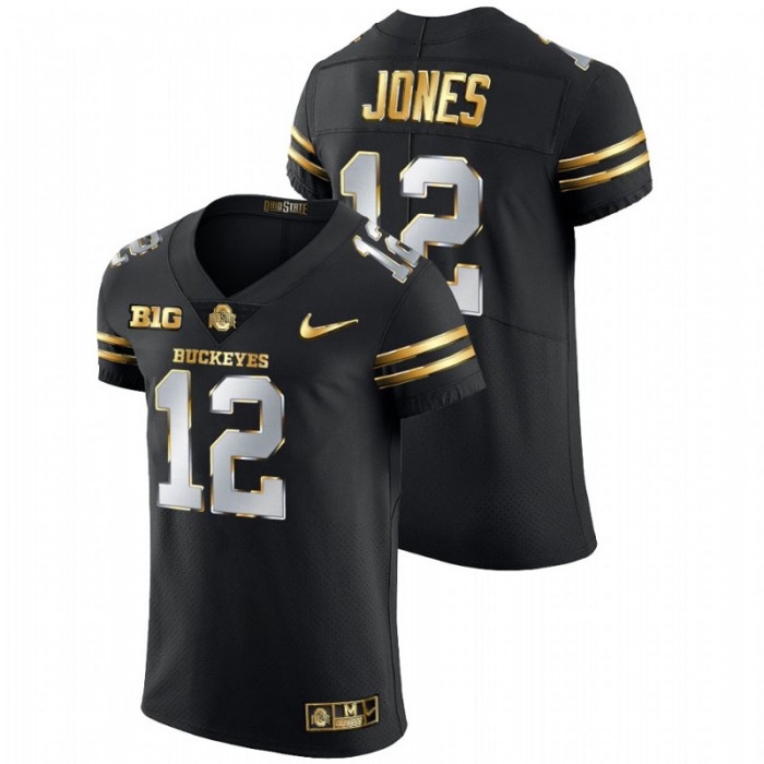 Cardale Jones Ohio State Buckeyes Golden Edition Black Authentic Jersey
