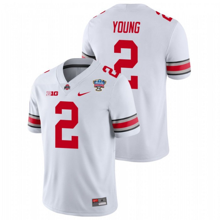 Chase Young Ohio State Buckeyes 2021 Sugar Bowl White College Football Jersey