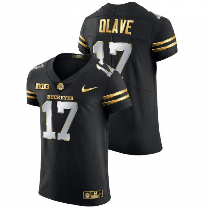 Chris Olave Ohio State Buckeyes Golden Edition Black Authentic Jersey