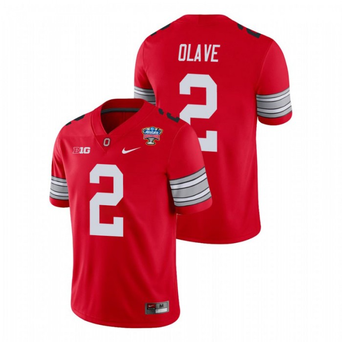Ohio State Buckeyes Chris Olave 2021 Sugar Bowl Player Jersey For Men Scarlet
