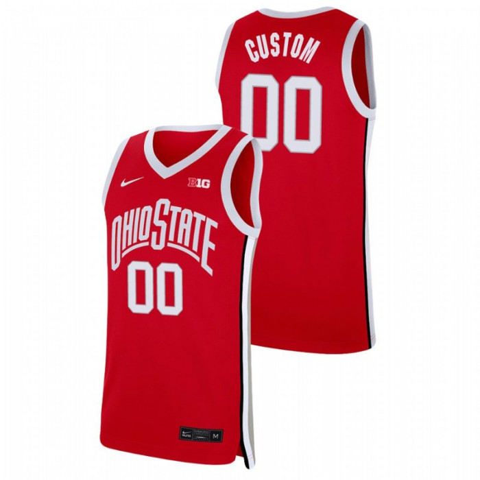Ohio State Buckeyes Custom Replica Basketball Jersey Scarlet For Men