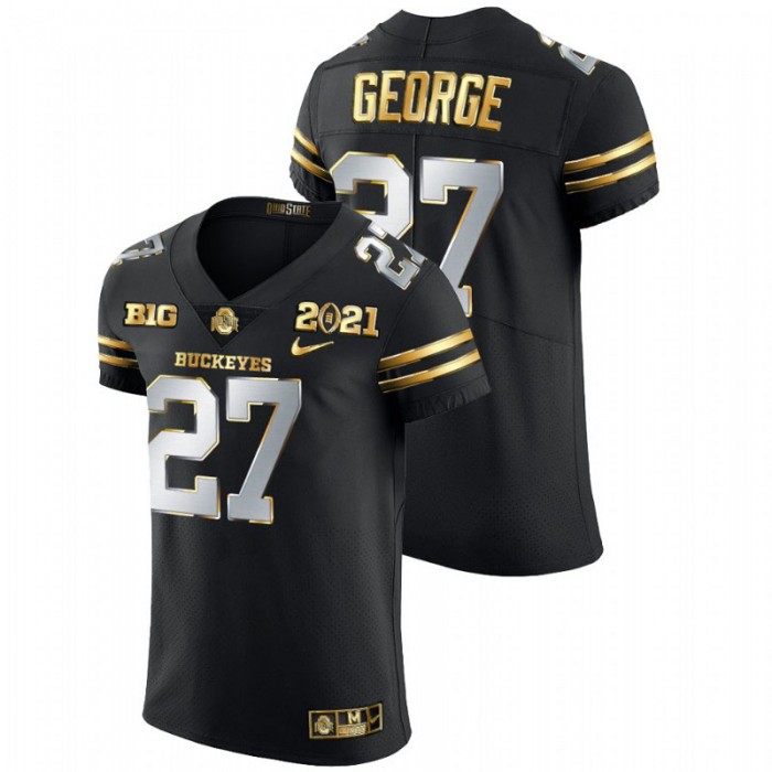 Ohio State Buckeyes Eddie George 2021 National Championship Golden Edition Jersey For Men Black