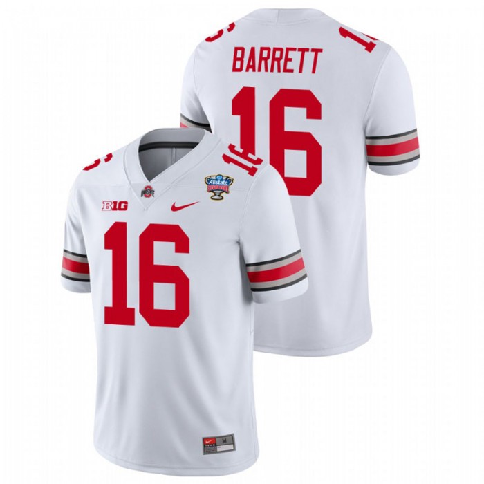 J.T. Barrett Ohio State Buckeyes 2021 Sugar Bowl White College Football Jersey