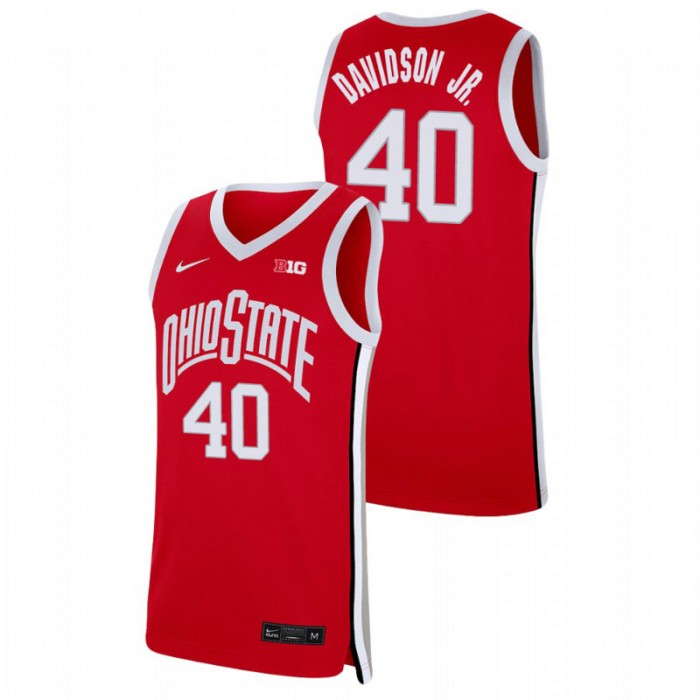 Ohio State Buckeyes Jansen Davidson Jr. Replica Basketball Jersey Scarlet For Men