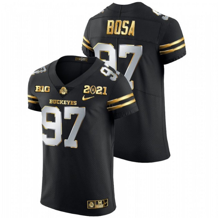 Ohio State Buckeyes Joey Bosa 2021 National Championship Golden Edition Jersey For Men Black
