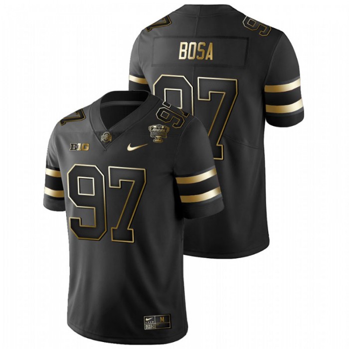 Joey Bosa Ohio State Buckeyes 2021 Sugar Bowl Black Champions Golden Edition Jersey