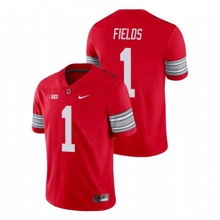 Ohio State Buckeyes Justin Fields Alumni Football Game Player Jersey For Men Scarlet