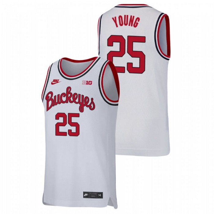 Ohio State Buckeyes Replica Kyle Young College Basketball Jersey White For Men