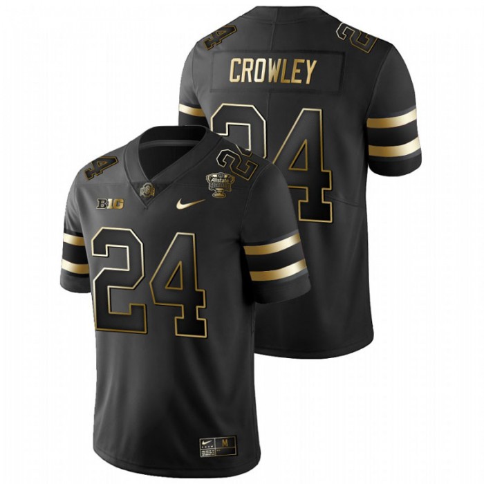 Marcus Crowley Ohio State Buckeyes 2021 Sugar Bowl Black Champions Golden Edition Jersey