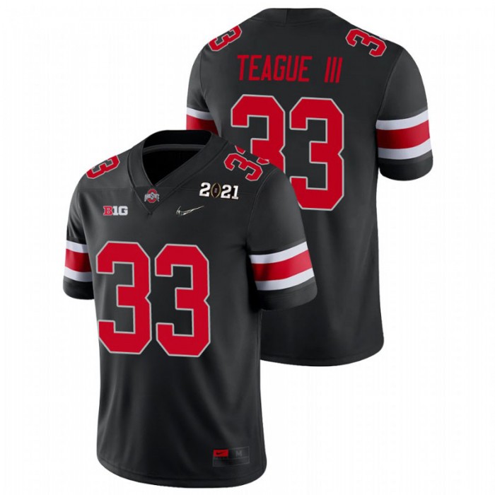 Ohio State Buckeyes Master Teague III 2021 National Championship Jersey For Men Black