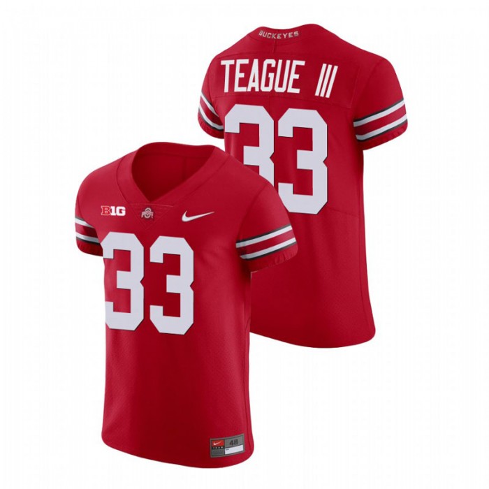 Ohio State Buckeyes Master Teague III College Football V-Neck Jersey For Men Scarlet
