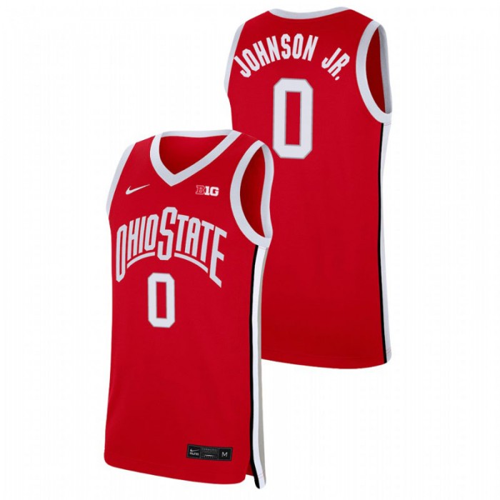 Ohio State Buckeyes Meechie Johnson Jr. Replica Basketball Jersey Scarlet For Men