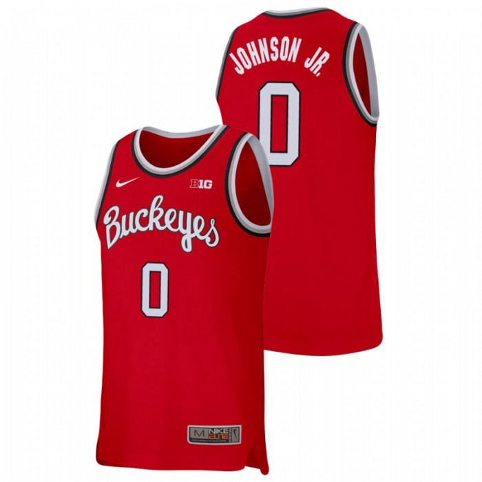 Ohio State Buckeyes Replica Meechie Johnson Jr. College Basketball Jersey Scarlet For Men