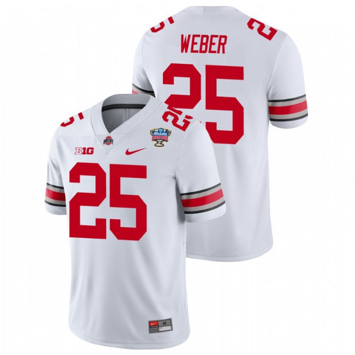 Mike Weber Ohio State Buckeyes 2021 Sugar Bowl White College Football Jersey