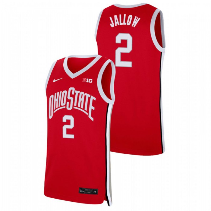 Ohio State Buckeyes Musa Jallow Replica Basketball Jersey Scarlet For Men