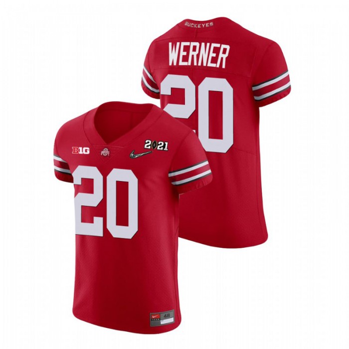 Ohio State Buckeyes Pete Werner 2021 National Championship Playoff Jersey For Men Scarlet