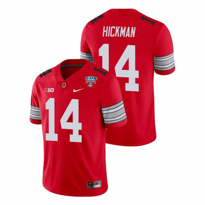 Ohio State Buckeyes Ronnie Hickman 2021 Sugar Bowl Player Jersey For Men Scarlet