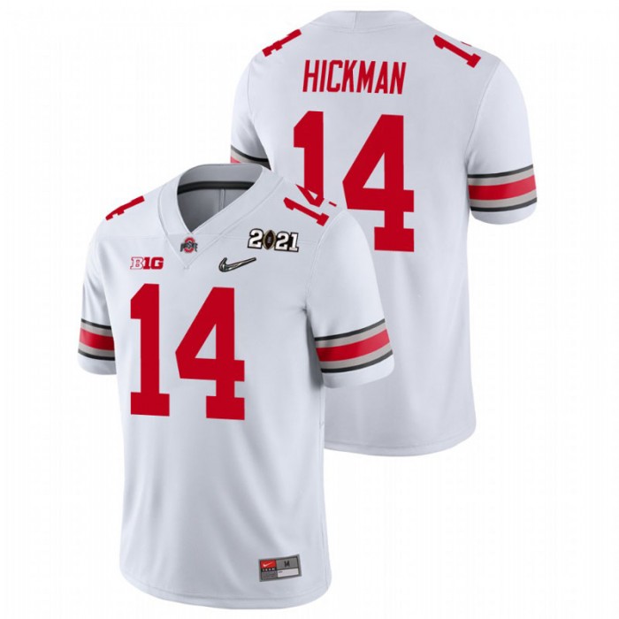 Ohio State Buckeyes Ronnie Hickman 2021 National Championship Jersey For Men White