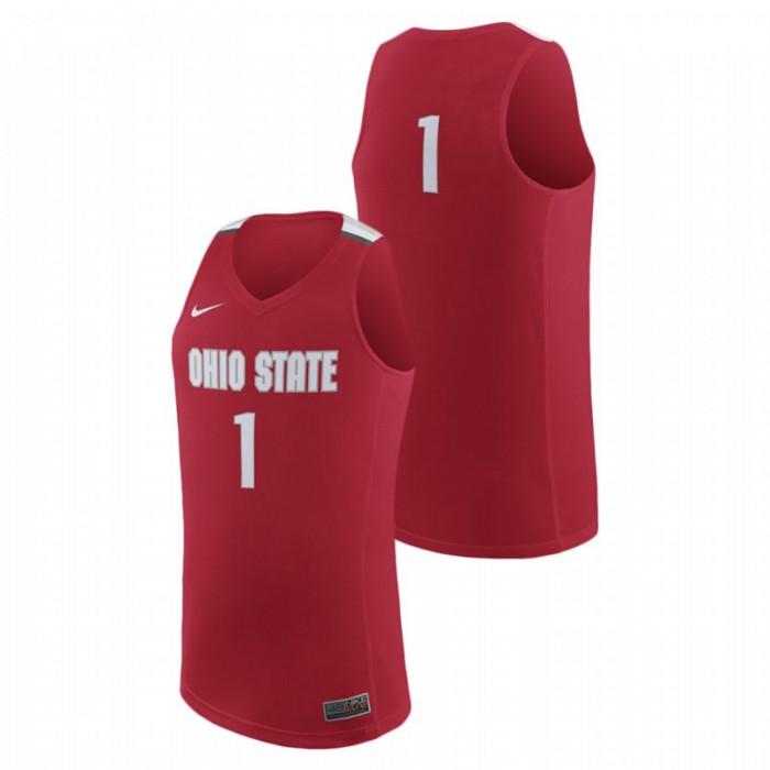 Men's Ohio State Buckeyes Scarlet Nike Replica Jersey