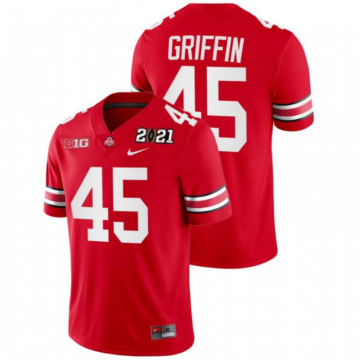 Archie Griffin Ohio State Buckeyes 2021 Sugar Bowl Champions Scarlet College Football Playoff Jersey