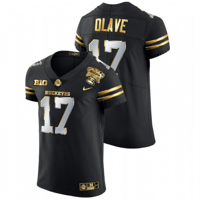 Chris Olave Ohio State Buckeyes 2021 Sugar Bowl Black Golden Limited Jersey