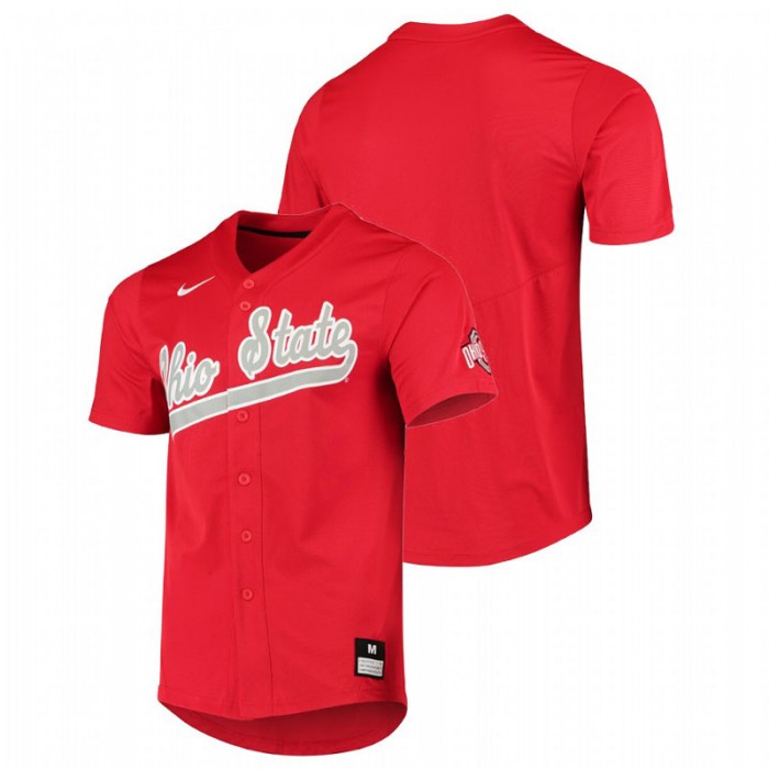 Ohio State Buckeyes Custom College Baseball Vapor Untouchable Elite Red Men Jersey
