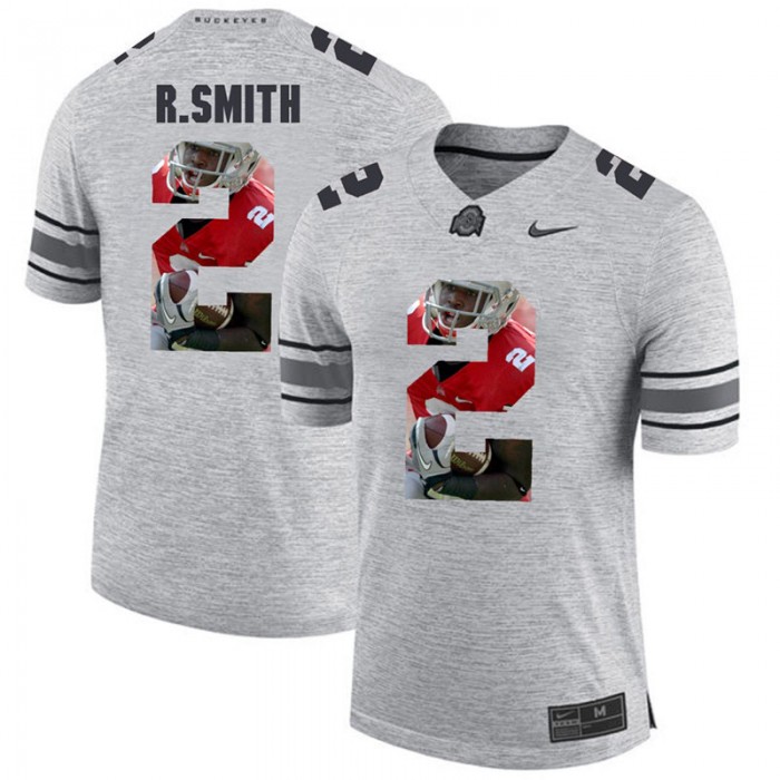 Men Rod Smith Ohio State Buckeyes Gray Football Player Pictorital Gridiron Fashion Limited Jersey