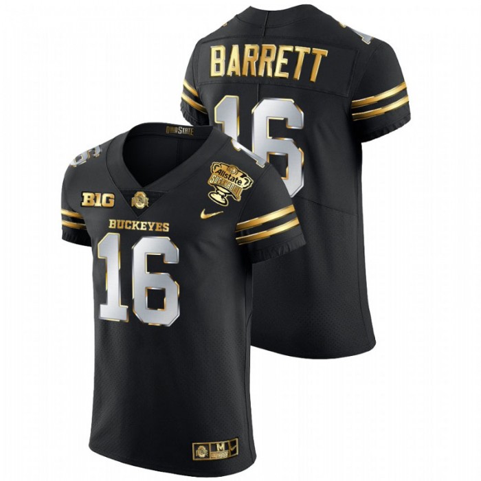 J.T. Barrett Ohio State Buckeyes 2021 Sugar Bowl Black Golden Limited Jersey