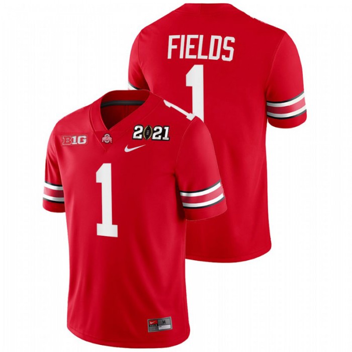 Justin Fields Ohio State Buckeyes 2021 Sugar Bowl Champions Scarlet College Football Playoff Jersey