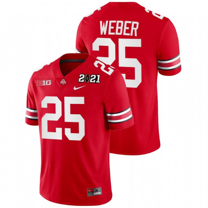 Mike Weber Ohio State Buckeyes 2021 Sugar Bowl Champions Scarlet College Football Playoff Jersey