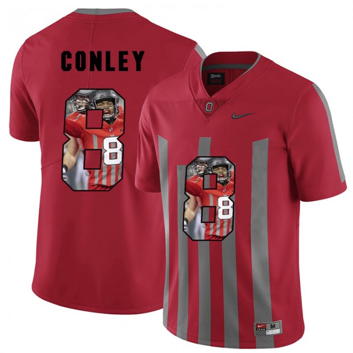 Men Gareon Conley Ohio State Buckeyes Red Player Pictorital Fashion Football Jersey